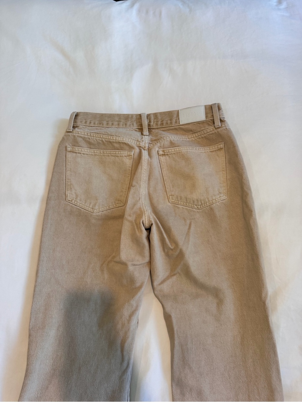 pistola Straight Leg Jeans in Light Olive - Picture 14 of 14